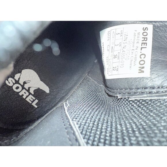 Sorel Women's Joan of Arctic Wedge III Chelsea boot in black waterproof full-gra - Picture 6 of 8